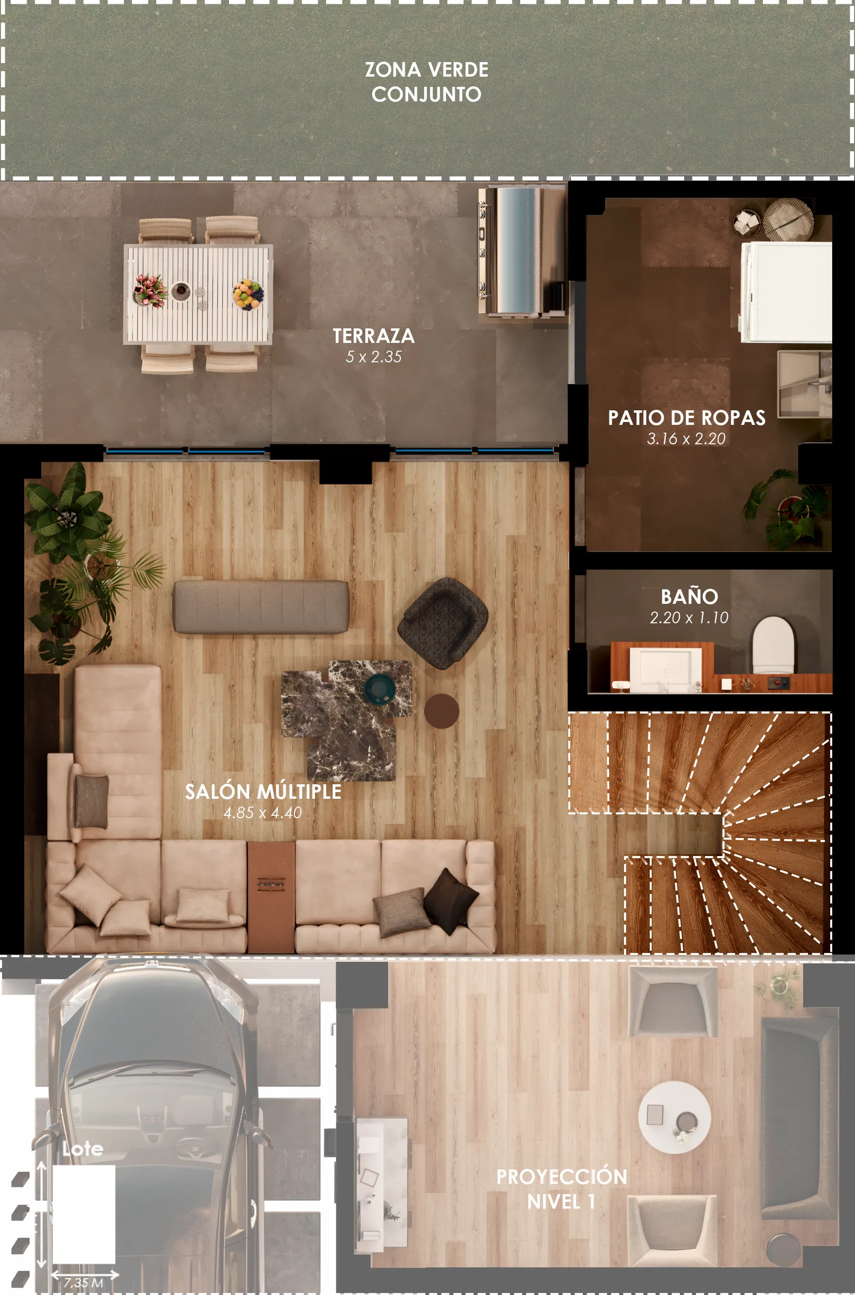 PLANTA SÓTANO - TIPO 3